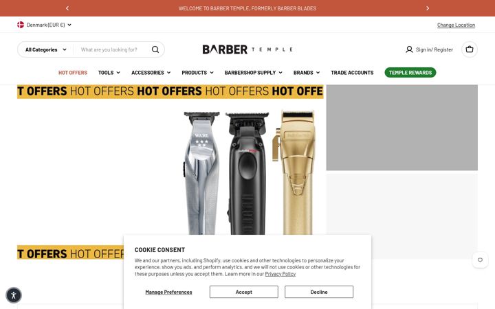 Screenshot of barberblades.co.uk