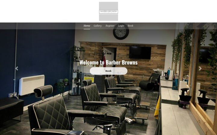 Captura de pantalla de barberbrowns.co.uk