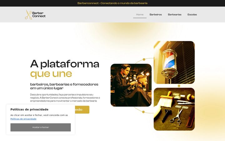 Screenshot di barberconnect.com.br