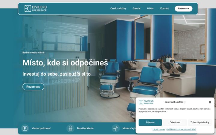 Screenshot of barberdividend.cz