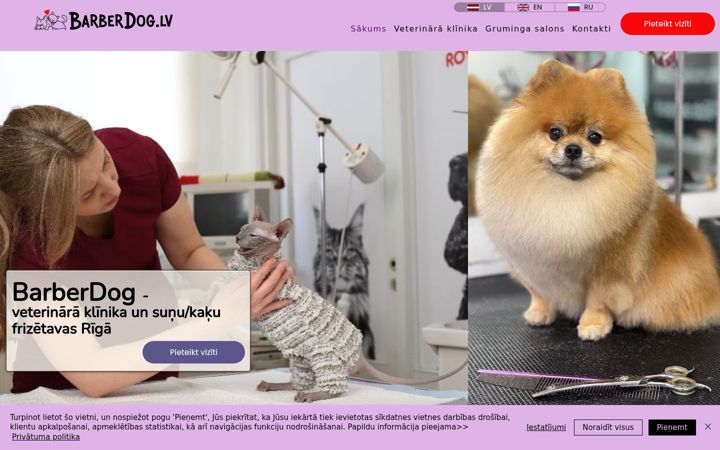 Screenshot of barberdog.lv