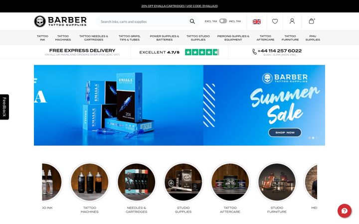 Screenshot von barberdts.com