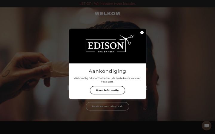Screenshot of barberedison.com