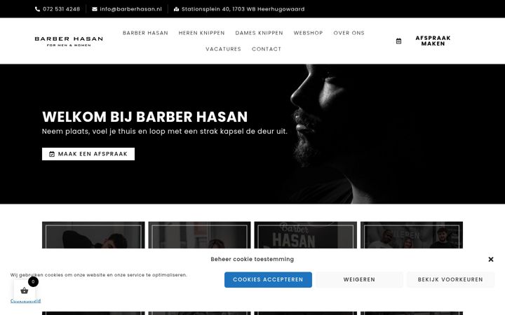 Screenshot ta' barberhasan.nl