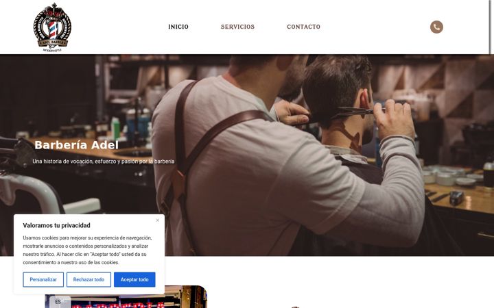 Screenshot of barberiaadel.com