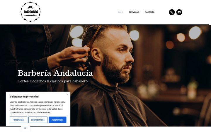 Screenshot of barberiaandalucia.es