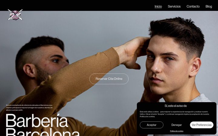 Screenshot of barberiabarcelona.com