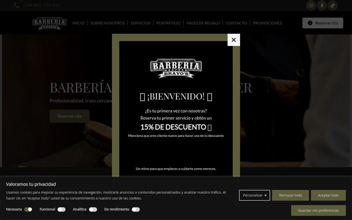 Screenshot of barberiabravos.com