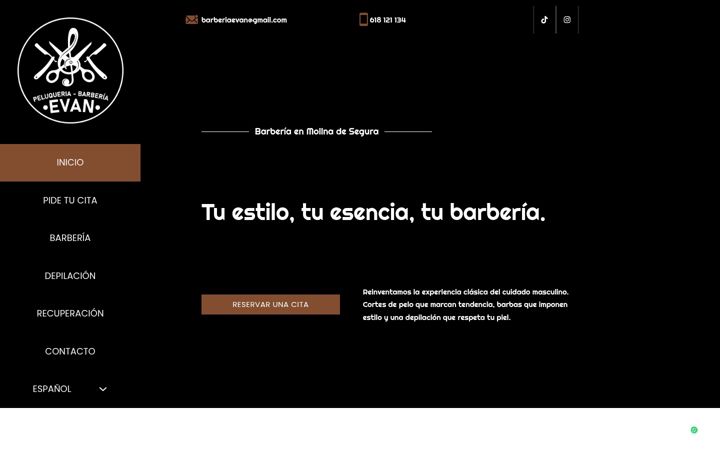 Screenshot of barberiaevan.com
