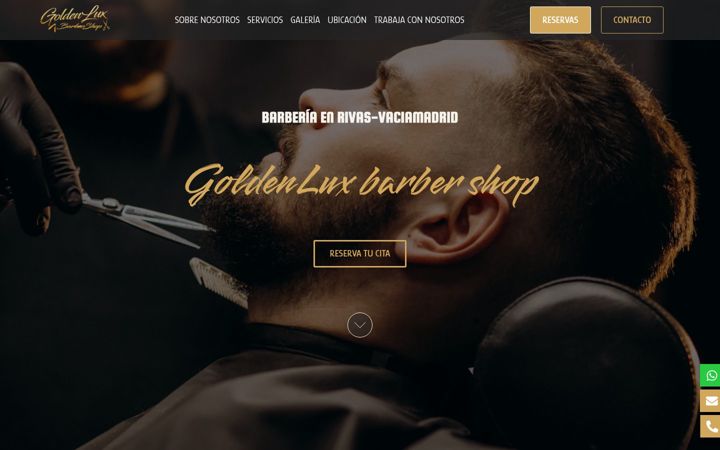 Screenshot of barberiagoldenlux.com