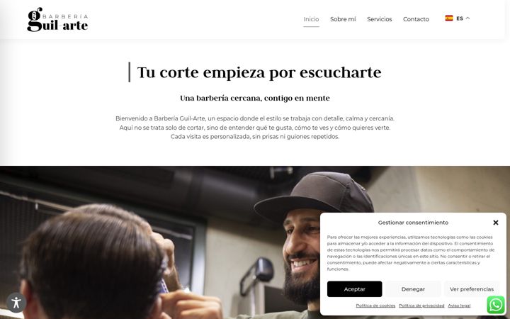 Screenshot of barberiaguil-arte.com