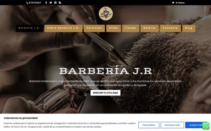 Screenshot of barberiajr.es