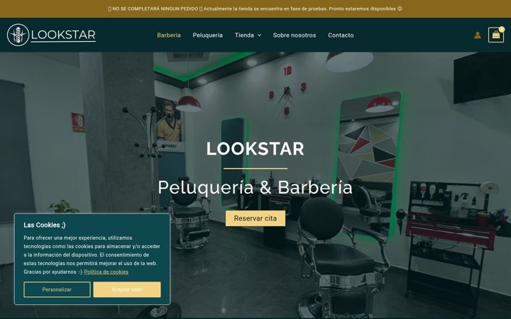 Screenshot του barberialookstar.es