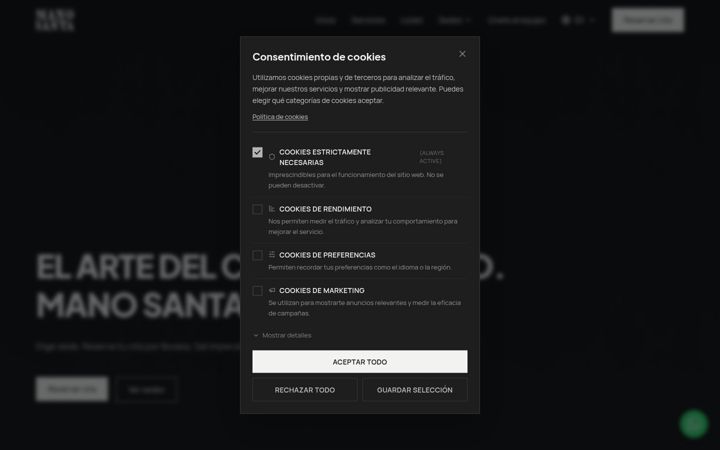 Screenshot of barberiamanosanta.com