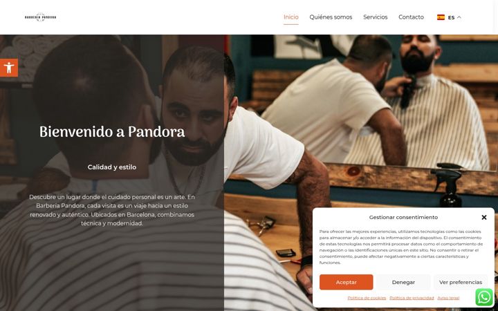 Screenshot of barberiapandora97.es
