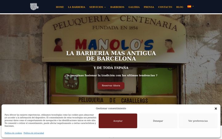 Screenshot of barberiasenbarcelona.com