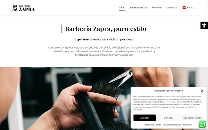 Screenshot of barberiazapra.com