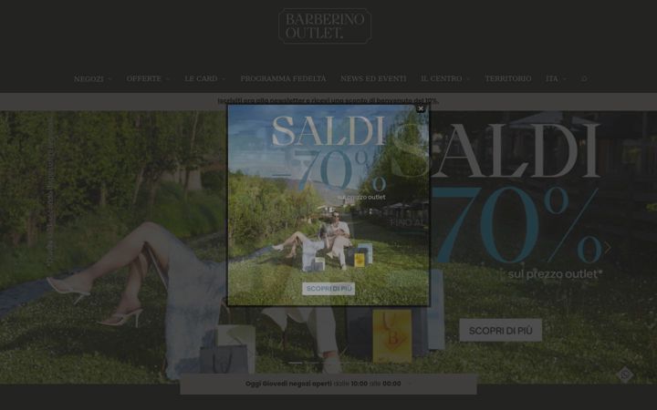Screenshot of barberinooutlet.com