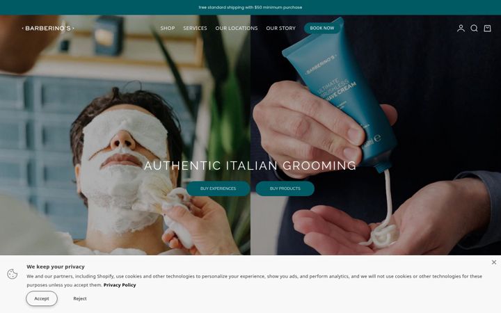 Screenshot of barberinosworld.us