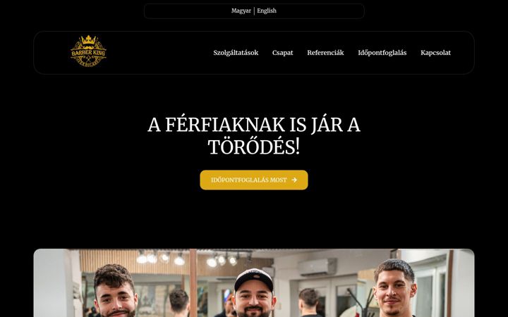 Screenshot of barberking.hu