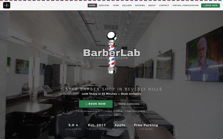 Screenshot του barberlab.la