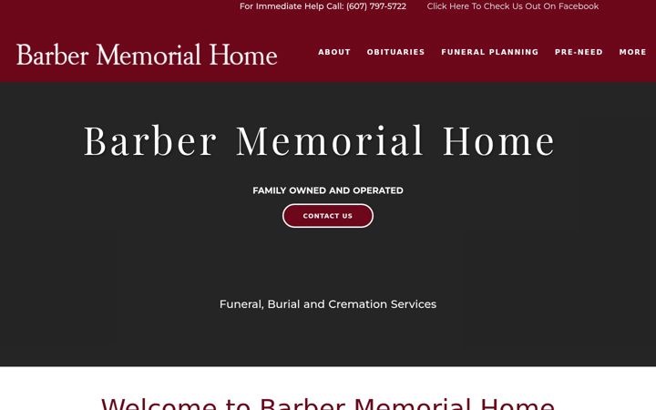 Screenshot of barbermemorialhome.com