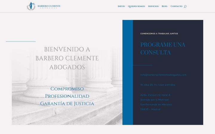 Screenshot of barberoclementeabogados.com