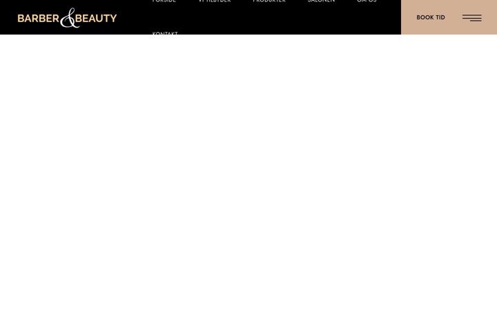 Screenshot of barberogbeauty.dk
