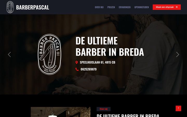 Screenshot of barberpascal.nl