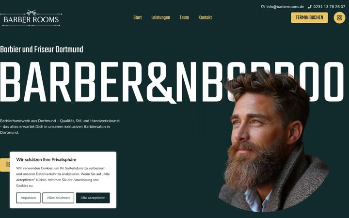 Screenshot of barberrooms.de
