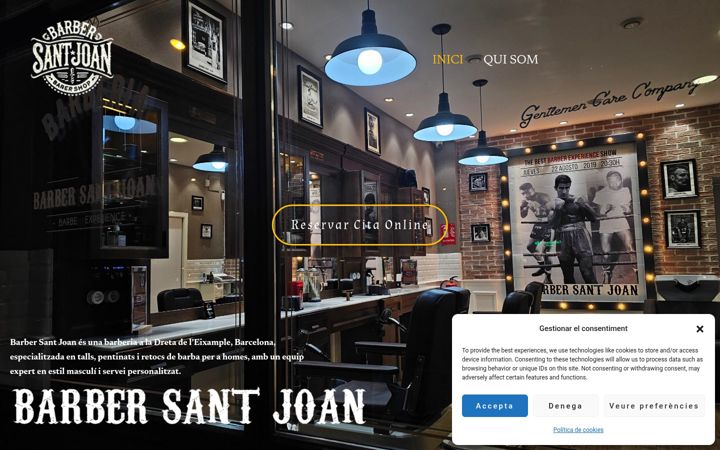 Screenshot of barbersantjoan.com