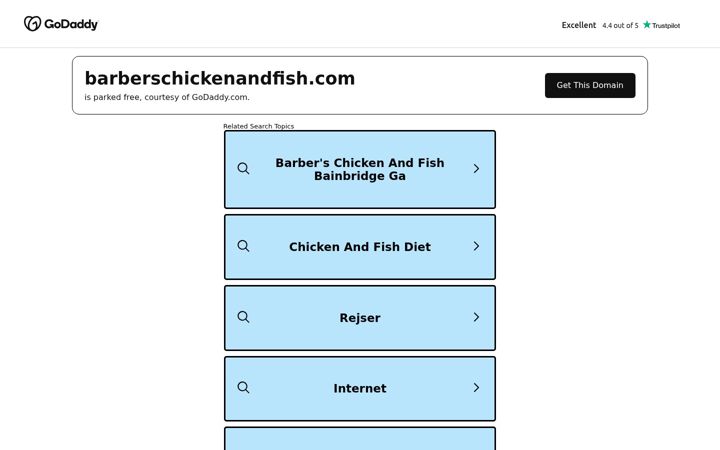Screenshot of barberschickenandfish.com