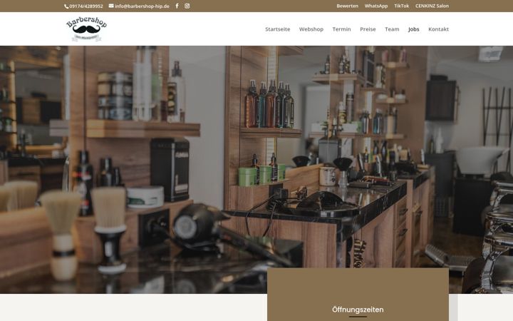 Screenshot of barbershop-hip.de