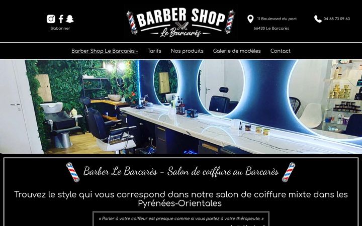 Screenshot of barbershop-lebarcares.fr