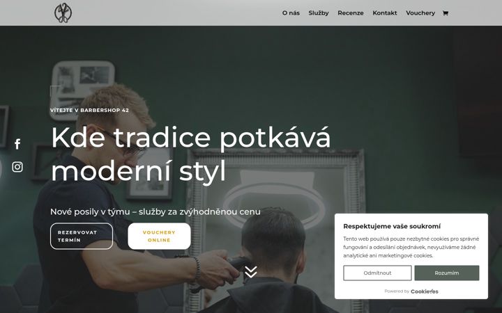 Screenshot of barbershop42.cz