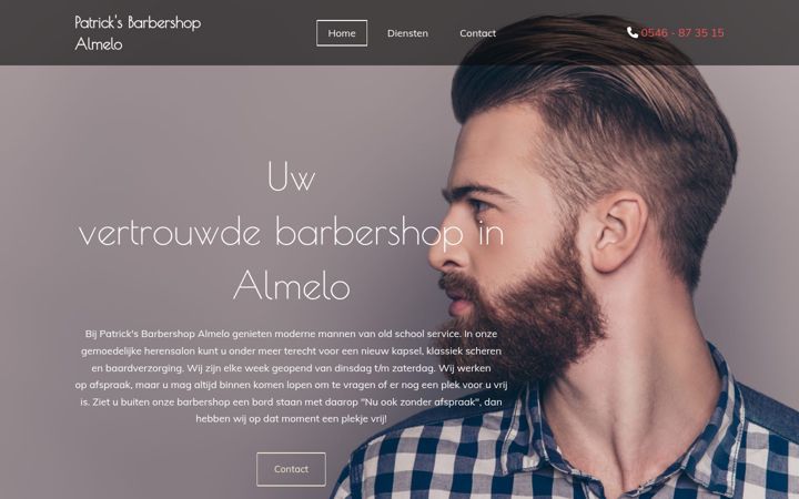 Snímek obrazovky barbershopalmelo.nl