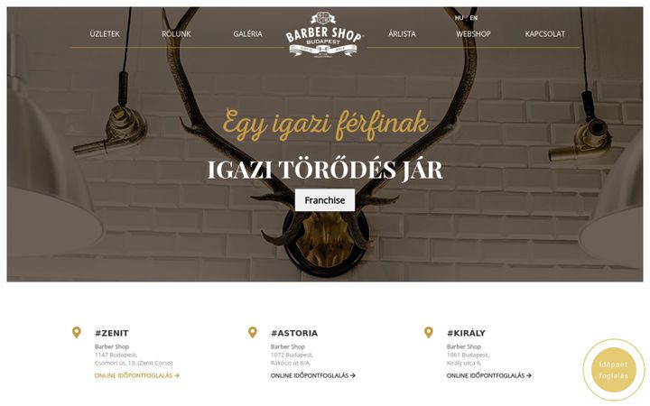 Skærmbillede af barbershopbudapest.hu