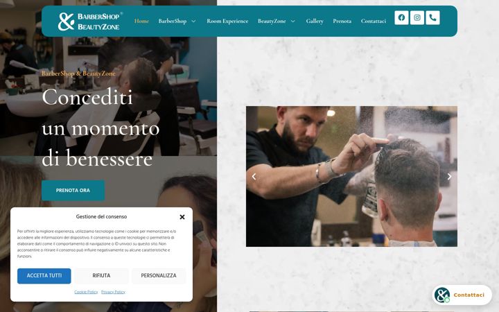 Screenshot of barbershopebeautyzone.com