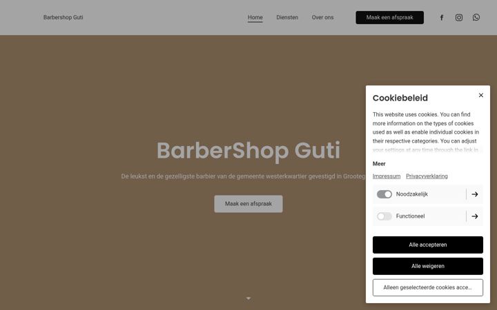 Screenshot of barbershopguti.nl