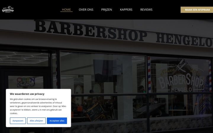 Screenshot ta' barbershophengelo.nl