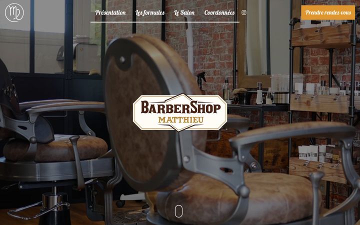Screenshot of barbershopmatthieu.fr