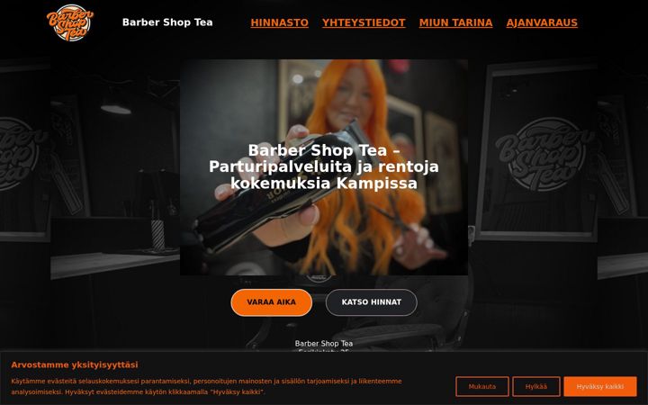 Screenshot of barbershoptea.fi