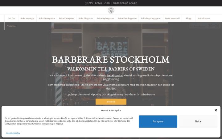Screenshot of barbersofsweden.se