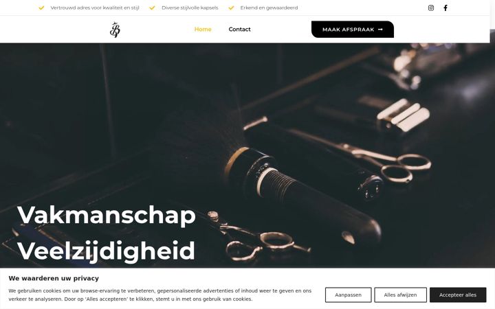 Screenshot of barbersontour.nl