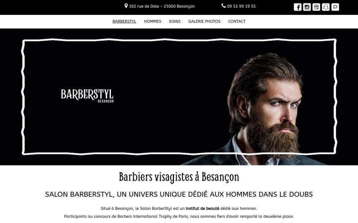 Screenshot of barberstyl25.fr