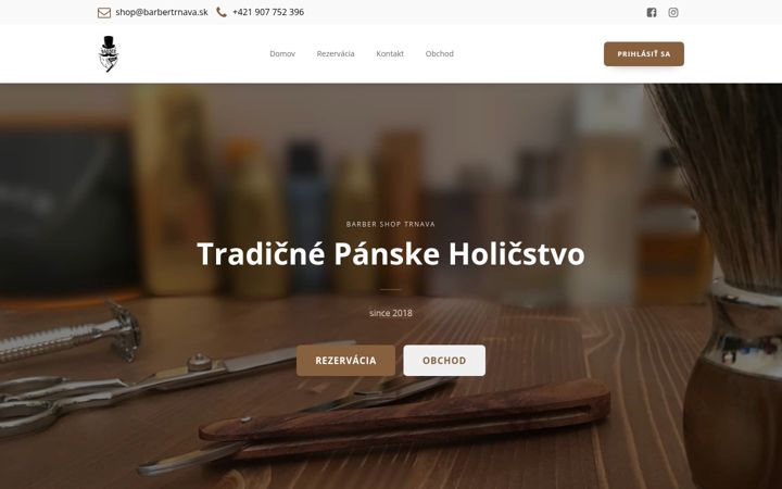 Screenshot of barbertrnava.sk