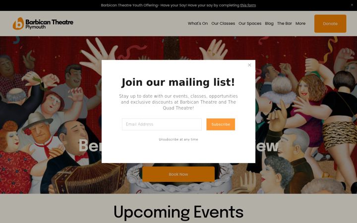 Screenshot von barbicantheatre.co.uk