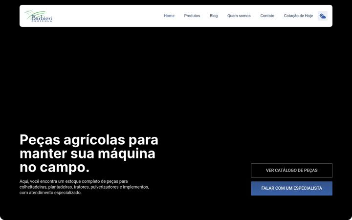 Screenshot di barbieriagricola.com.br