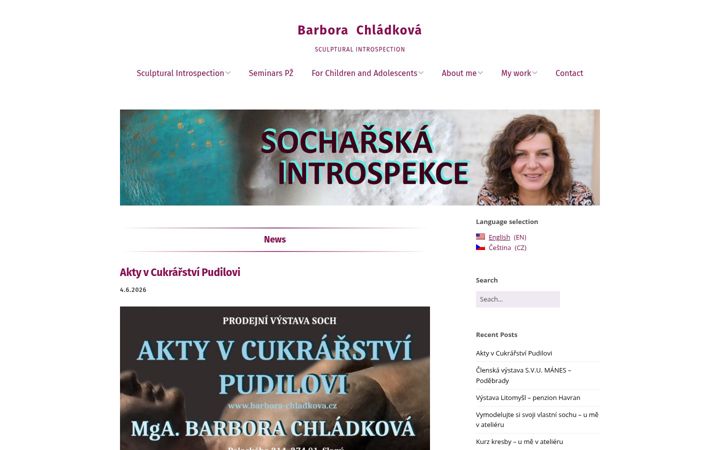 Screenshot of barbora-chladkova.cz