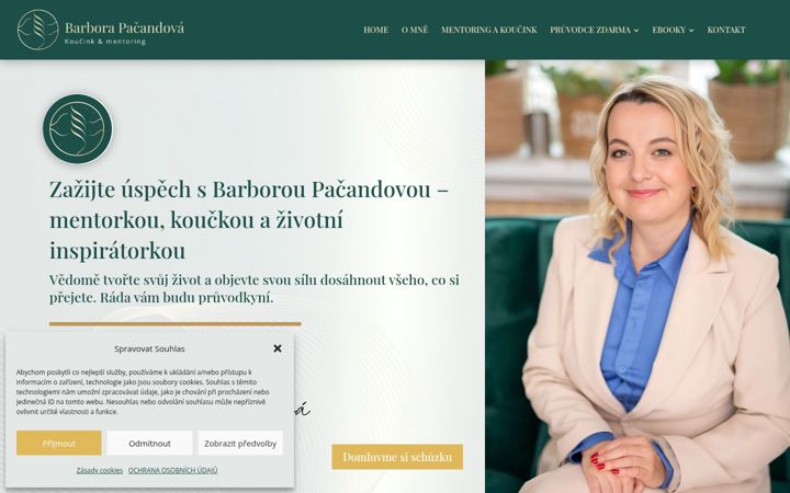 Screenshot of barborapacandova.cz